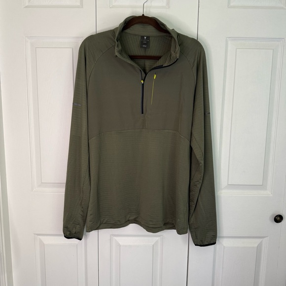 Titan Olive Green Long Sleeve Quarter-Zip Pullover size large - Picture 1 of 13